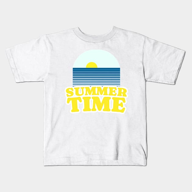 summer time Kids T-Shirt by SiniDesignStudio